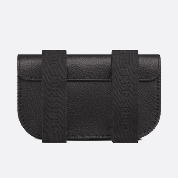 CACTUS JACK and DIOR Arm Pouch Black Grained Calfskin with Embroidery - Picture 6 of 7